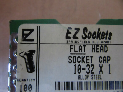 (100) EZ Sockets 10/32 X 1'' Flat Head Socket Cap Screws NEW!!! Free Shipping