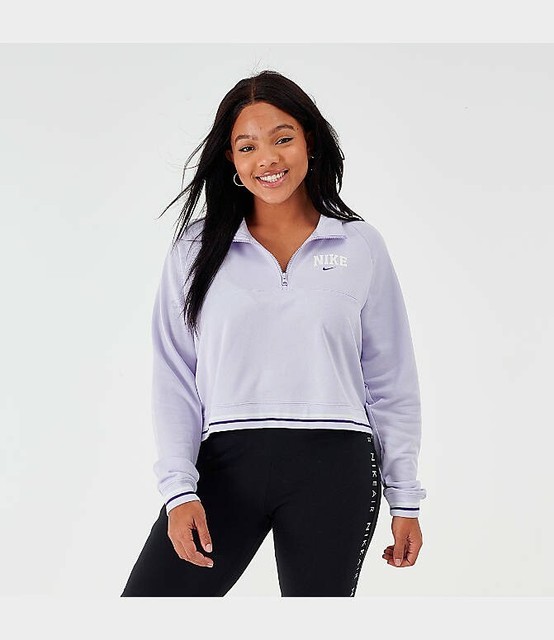 Nike Sportswear Half-Zip Fleece Top Women's (Plus Size) 1X CJ0417 547 MSRP $55 | eBay
