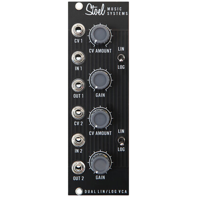 Dual Lin/Log VCA Dark Mode Eurorack Module by Stoel Music Systems