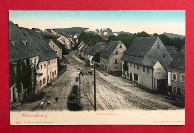 AK WECHSELBURG in Sachsen um 1900 Blick auf die Bahnhofstrasse   ( 84138