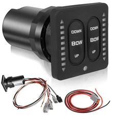 For Lenco Marine 15170-001 LED Indicator Integrated Tactile Trim Tab Switch Kit