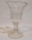 Vintage Anchor Hocking Footed Fluted Glass Ice Cream Sunday Glass Bowl 6 1/4"