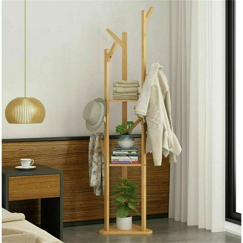 Strong Heavy Wooden/Metal Coat Garment Rack Stand Hall Tree Clothes Rails Hanger - Picture 42 of 235
