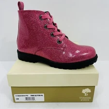 Tucker + Tate Girls Pink Glitter Ankle Boots Shoes Maisie Nordstrom Size 3M ~NEW