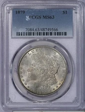 1879 Morgan Silver Dollar $1 PCGS MS63