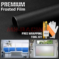 【Frosted Film】 Black Glass Home Bathroom Window Security Privacy Sticker Sheet