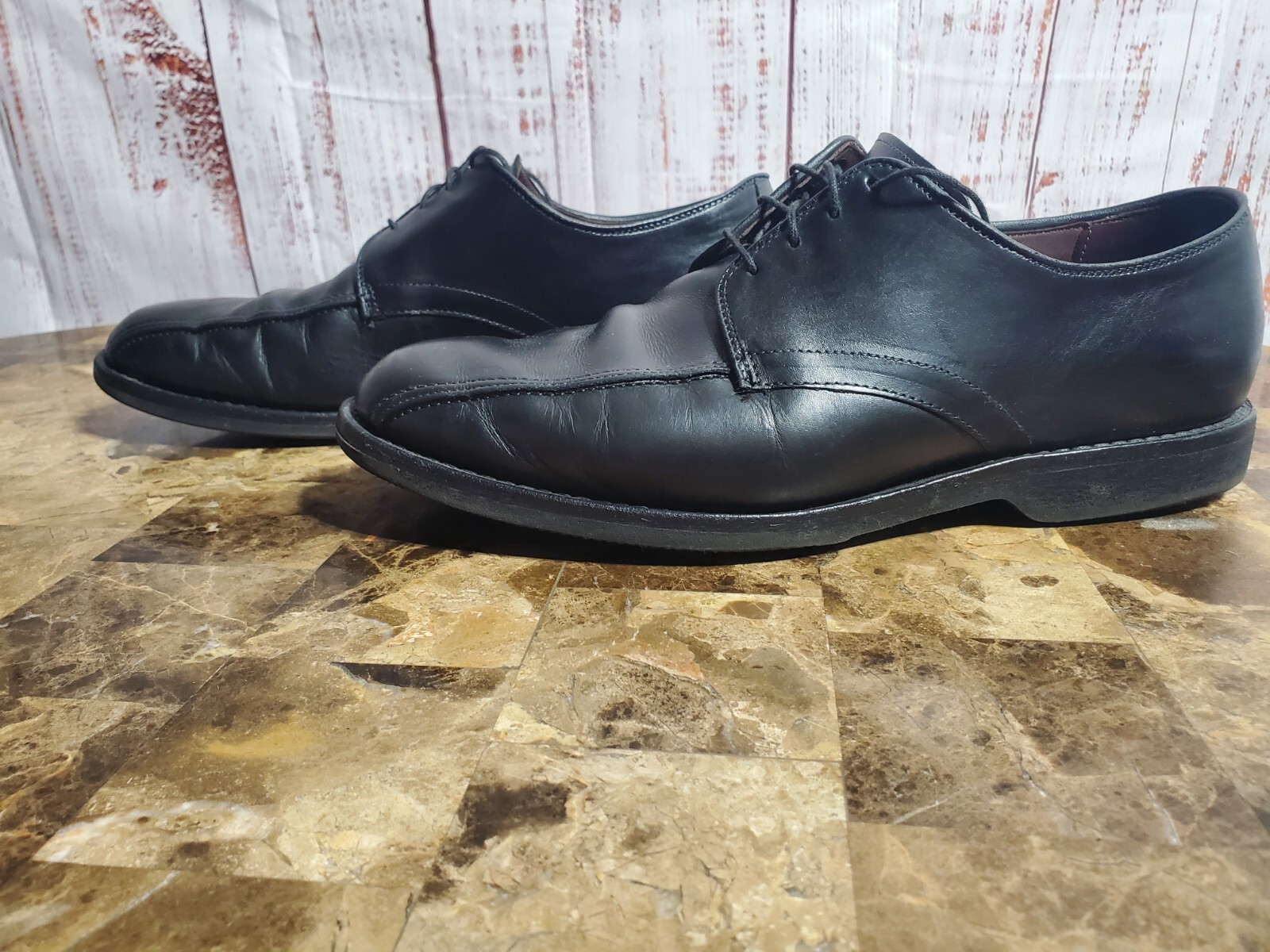 SAOLA Scarpe Allen Edmonds uomo 11 D Road Warriors 1601 punta da bicicletta nera polpaccio USA