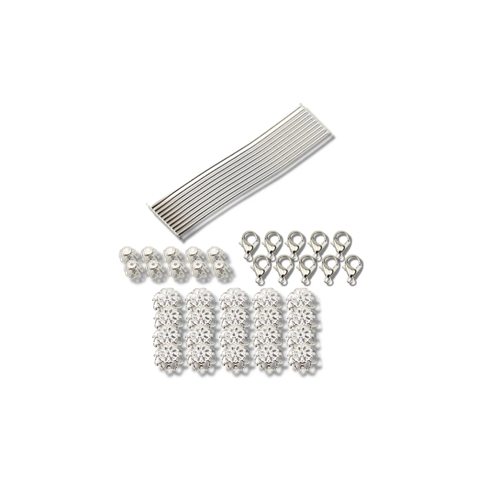 10x Bastelset Tannenbaum Anhänger Weihnachtsbaum Charms Perlen Perlenengel Set - Bild 3 von 3