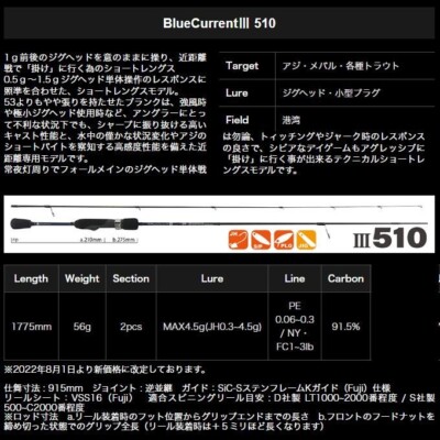 YAMAGA Blanks Blue Current III 510 Spinning Rod 【 1day shipping