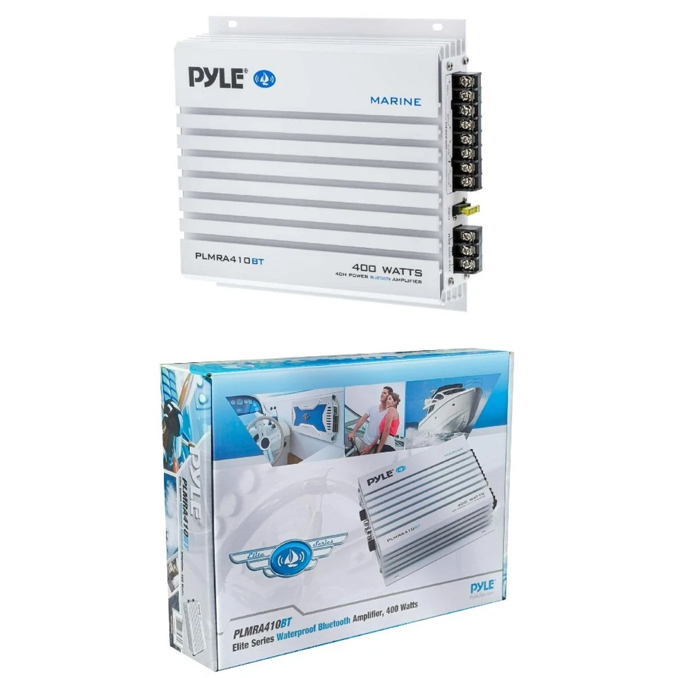 1 PYLE PLMRA410BT Marine Verstärker 4 Kanäle 4 x 100 Watt Max Boot Schlauchboot - Bild 2 von 4