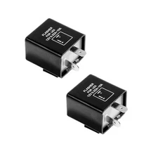  2PCS 2-Pin Electronic Turn Signal Flasher Relay, 12V Adjustable LED Turn 2 PCS