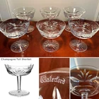 Set of 6 Vintage WATERFORD CRYSTAL Ashling Champagne Sherbet Glasses IRELAND