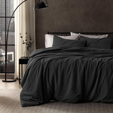 Duvet Cover King Size, Stone Washed, Soft and Comfortable with Natural Wrinkles,