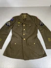 Vintage US Army WW2 Patches Jacket Green Size 38R Military Sergeant Uniform