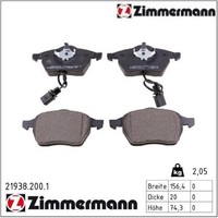 Zimmermann 21938.200.1 Bremsbelagsatz FüR Scheibenbremse Bremsbelagsatz
