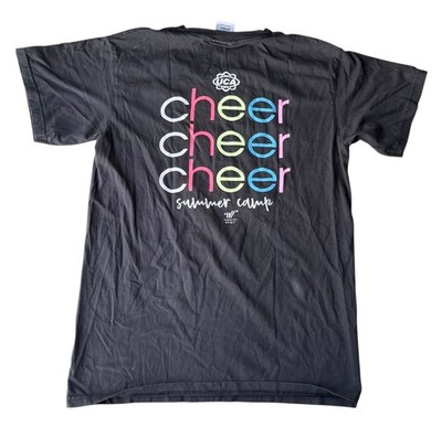 Varsity Spirt Cheerleader Short Sleeve Simmer Camp Shirt Women's Size S Gray
