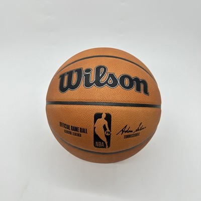 Wilson Basketball NBA OFFICIAL GAME BALL, Indoor, Leder, Größe: 7, Braun