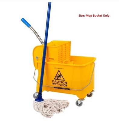 Mind Reader 22Qt Mop Bucket with Wringer & Wheels, Yellow