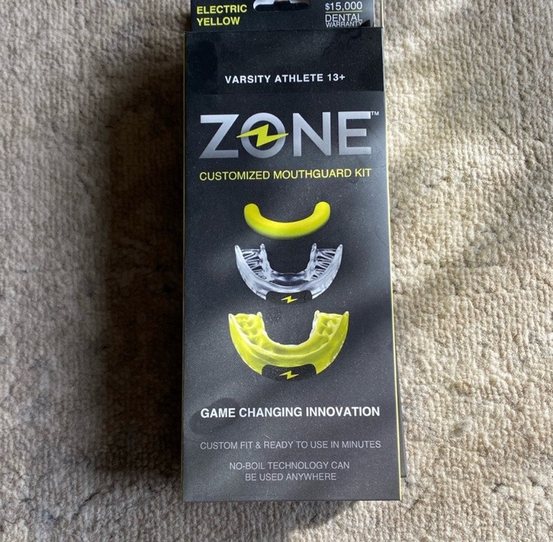 ZONE Mouthguard IMPACT Sports Mouth Guard Kit  No Boil  13+ Football Soccer Etc