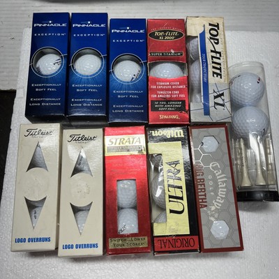Mixed Brands Lot Of 11 Boxes Golf Balls Titleist, Etc
