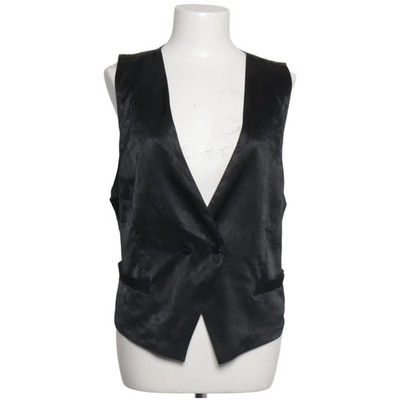 Tru Blouse, Anzugweste, Größe: 38, Schwarz, Acetat/Polyester, Einfarbig #tpF