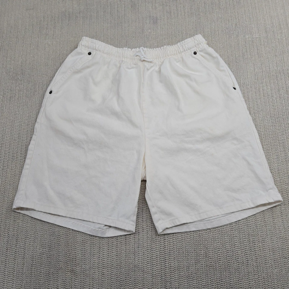Винтажные женские шорты Bobbie Brooks 16 белая джинсовая ткань без застежек бермуды сделано в США - Изображение 2 из 4