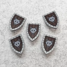 5-pack Custom Wolf  Shield Accessories for Minifigure c11w55