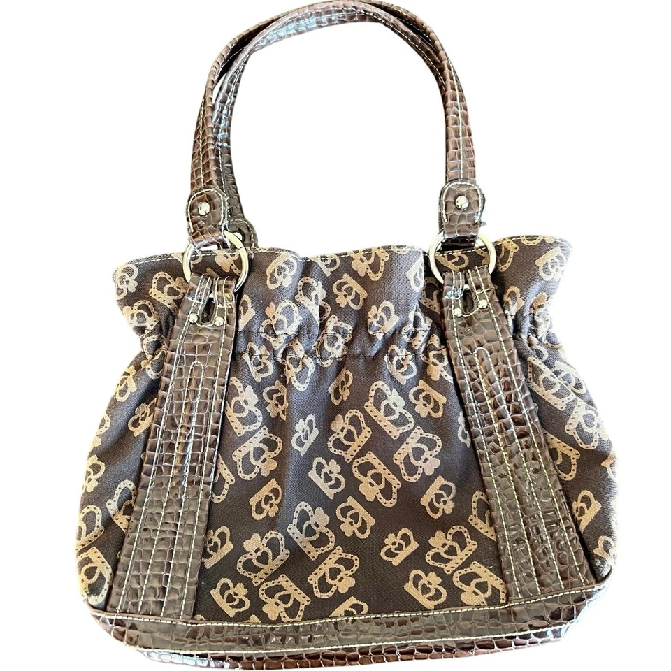 Bolso de Hombro Kathy Van Zeeland Marrón Patrón Corona Foto 2 de 4