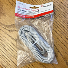RadioShack 25-ft 4-Conductor Modular Telephone Line Cord RJ-11/RJ-14 279-356