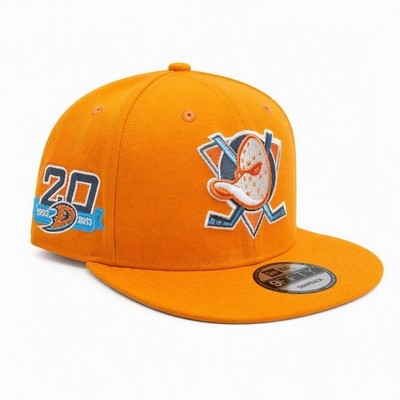 New ANAHEIM DUCKS Snapback Adjustable Hat 20th Anniversary Orange Cap