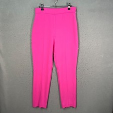 Pinko Womens Size 8 Hot Pink High-Waist Tapered Pants Polyester Made In Italy