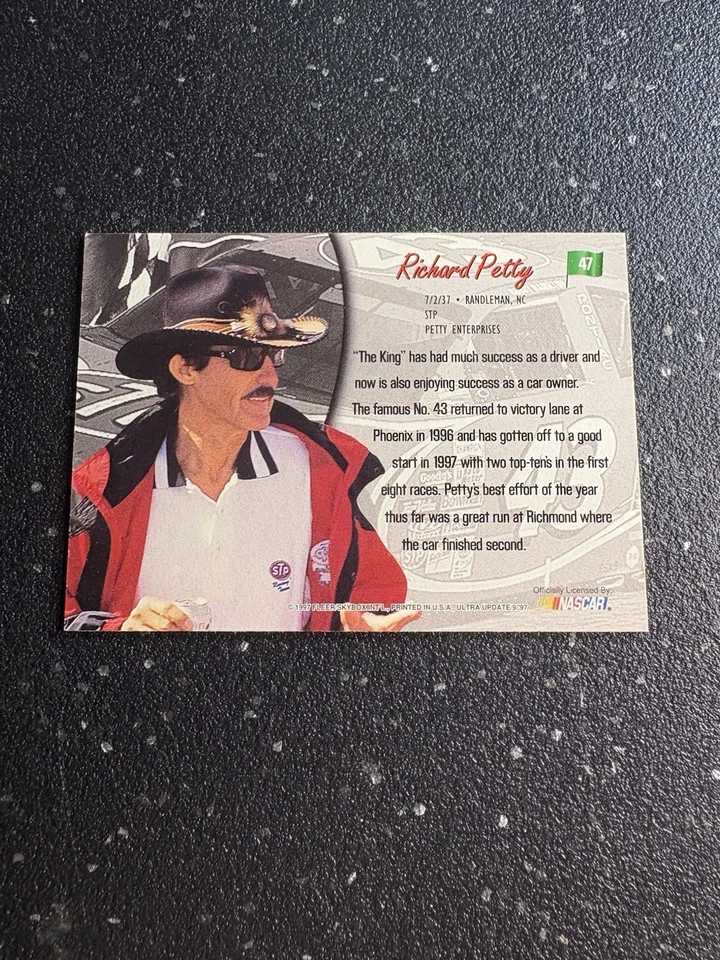 1997 Fleer Ultra Update - Richard Petty #47 NASCAR Racing - Image 2 of 2