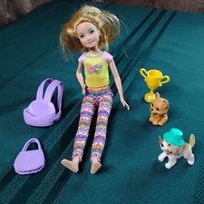 Stacie Doll Barbie It Takes Two “Malibu” Camping Fun Pets And Accessories -O