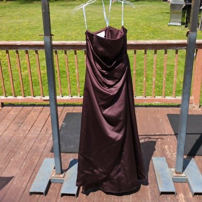 chocolate brown bridal dresses Bridesmaid BABARONI Step out in Cameron Brown Bridesmaid Dresses - Toffee,