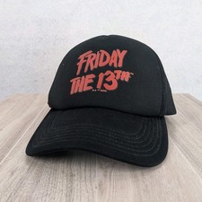 Friday The 13th Black Trucker Hat Mesh Back G...