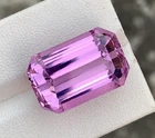 VVS 29.35 Ct Natural Deep Pink Kunzite Gemstone Emerald Cut From Afghanistan