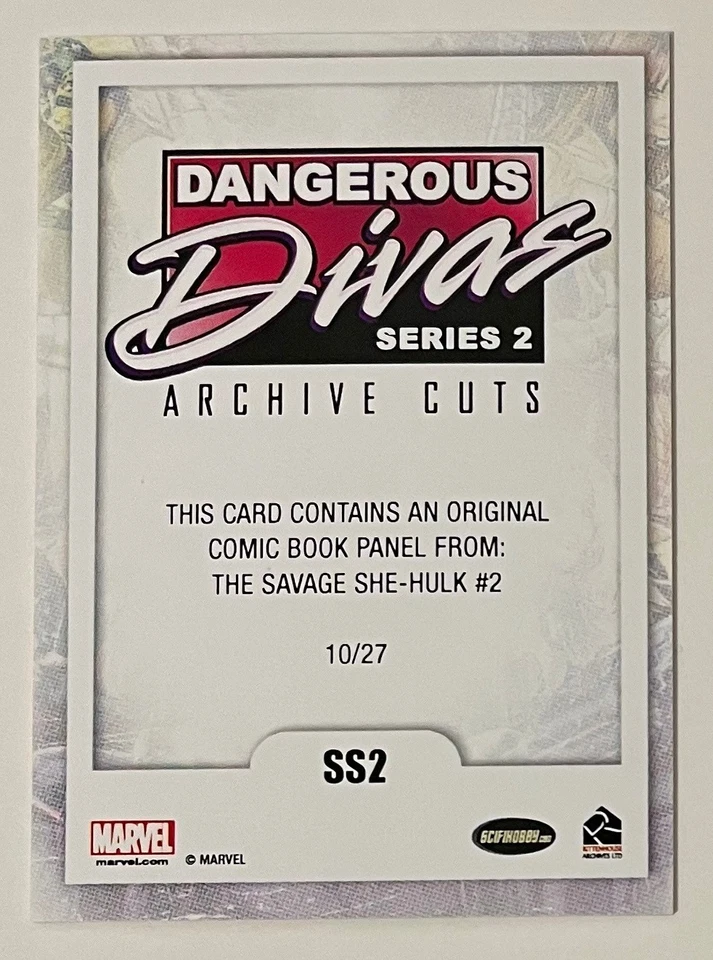 MARVEL COMIC CUT - 2014 - DANGEROUS DIVAS S2 - SS2 - 10/27 - SHE-HULK - SSH #2 - Image 2 of 4