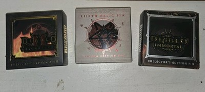 Lot Of 3 Diablo Collector s Pins Diablo 2 Resurrected Diablo Immortal Diablo IV