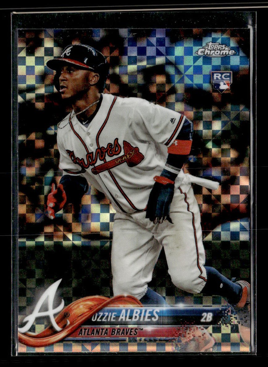2018 Topps Chrome #72 Ozzie Albies X-Fractor Rookie RC