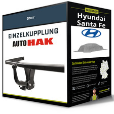 Starre Anhängerkupplung für HYUNDAI Santa Fe 08.2000-02.2006 I Typ SM Auto Hak