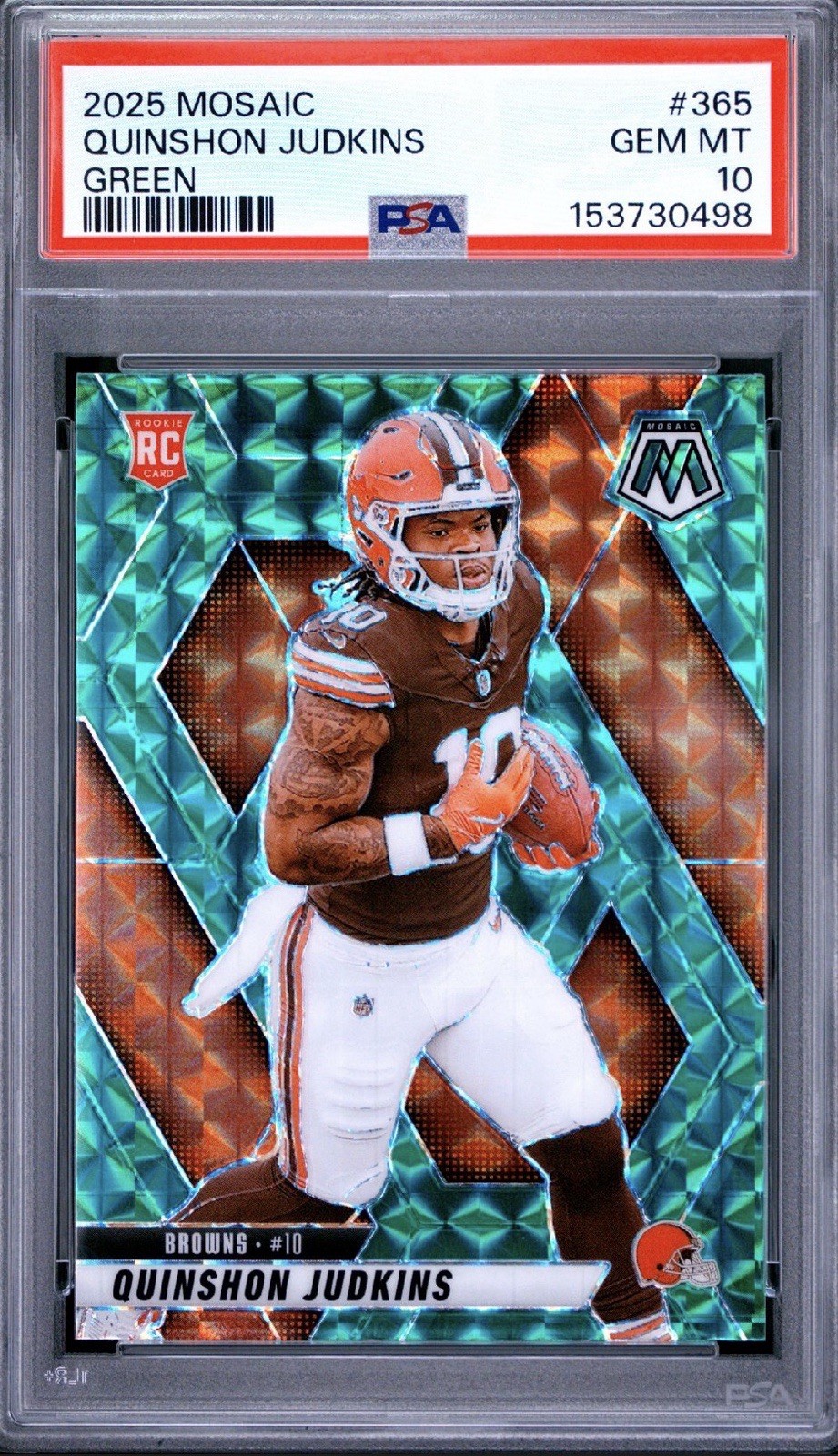 Quinshon Judkins Panini Mosaic #365 Green