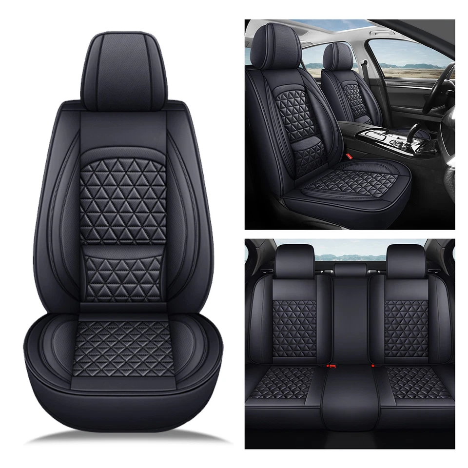 Full Set Faux Leather Waterproof Car Seat Covers Fit for Jeep Compass 2012-2025 Foto 2 de 4