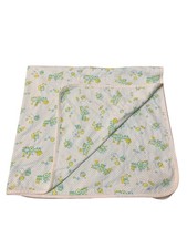 Carters Vintage 36" x 36" 100 Cotton Knit Baby Blanket Blue Green Yellow Toys