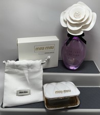 NIB Miu Miu Parfums White Mirror Double Sided Dual Makeup Beauty Novelty GWP