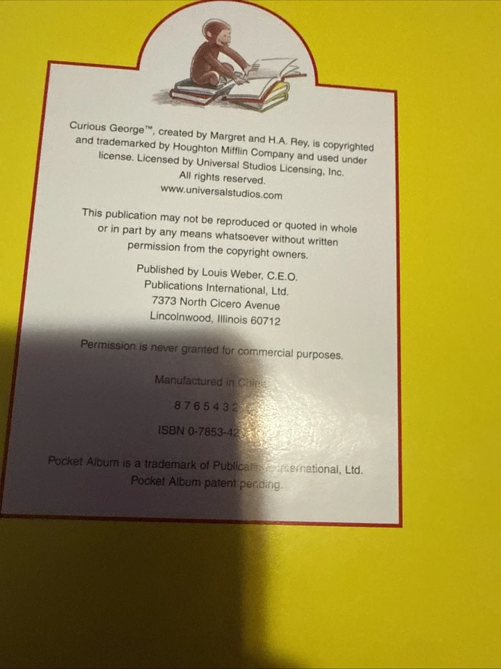 Libro Álbum de Bolsillo Curious George Special Memories 13x10"-Universal-Envío Gratis. Foto 2 de 4