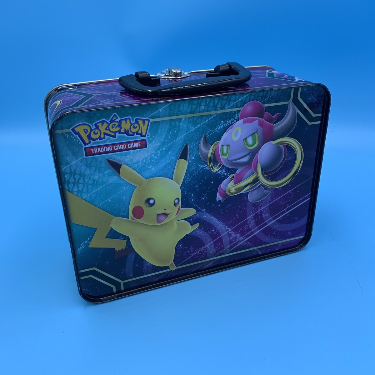 Pokemon Empty Metal Lunchbox Collectors Tin Box with Pikachu Hoopa