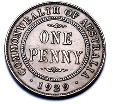 Australia  1929  Pre-Decimal Penny  Excellent Details -53-156
