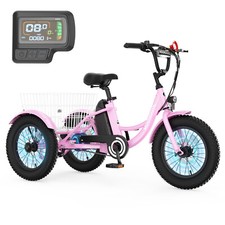 NAIZEA 16" 24V Electric Bike,250W Electric Trike 12.5MPH & 35Miles Long-Range
