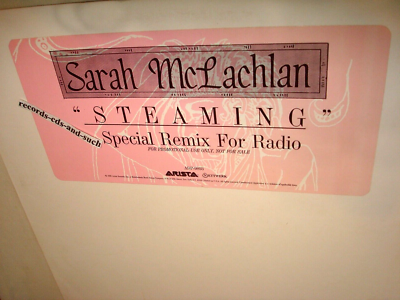 SARAH MCLACHLAN -STEAMING SPECIAL RADIO REMIX VG+/VG+ VINYL RECORD SARAH MCLACHLAN -STEAMING SPECIAL RADIO REMIX VG+/VG+ VINYL RECORD