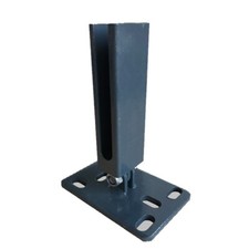 Variable D&uuml;belplatte Verstellbar 60x40 Anthrazit Zaun Fu&szlig;platte Bodenplatte